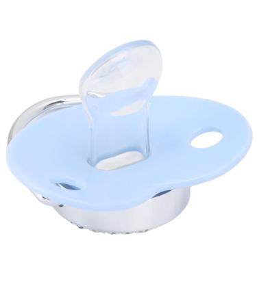 Bling Baby Pacifier Clip - Curved Silicone Design with Rhinestone Crown for Infants 6 to 18 Months - Stylish & Safe Newborn Pacifier (Blue M) - Buy Online on SooperMarket.com