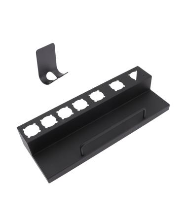 Gogogmee Curling Iron Rack Pumice Stone for Feet Hair Curler Wall Rack Hair Dryer Stand Stainless Steel Black