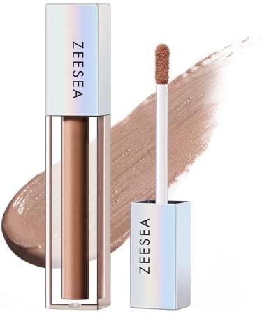 zeesea Glitter Galaxy Colored Liquid Eyeshadow  Dazzling Shimmer Eye Makeup  High Pigmented & Long Lasting (BR01 Autumn Wind)