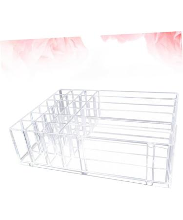 IMIKEYA Lipstick Stand 2 Pcs Makeup Storage Case Makeup Holder Display Makeup Case Storage Box Eyeshadow Palette Powder Transparentx2pcs 24.7X18.2X7CMx2pcs - Buy Online on SooperMarket.com