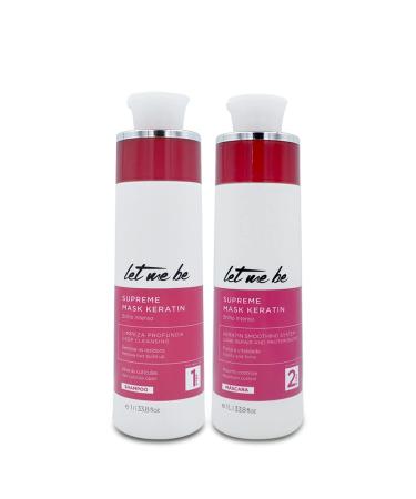 Kit Let Me Be Progressive Supreme Mask Keratin Intense Shine Frizz-Free Hair Care 2x1L/2x33.8fl.oz