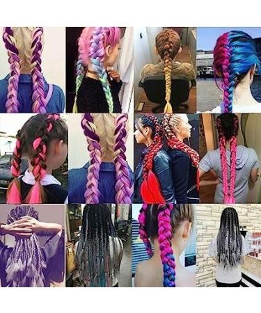 Zac's Alter Ego 60cm Jumbo Bright Colourful Twist Braiding Hair Extension Rainbow - Buy Online on SooperMarket.com