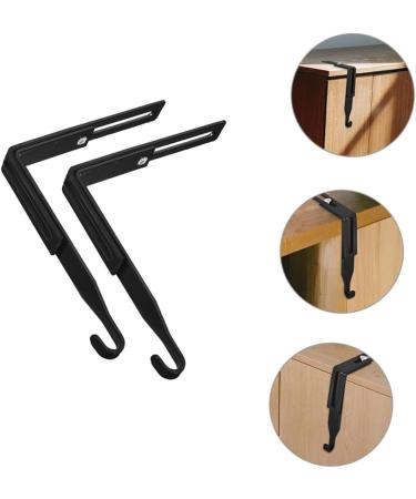 ABOOFAN 2pcs Metal Cabinet Hooks Heavy Duty Clothes Hanger Towel Hooks Metal Hook Wall Hanging Household 8.00X7.00X1.20CM Black - Buy Online on SooperMarket.com