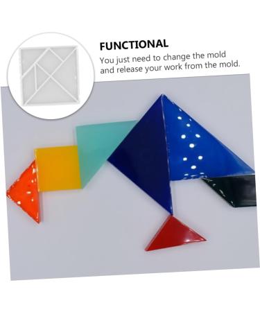 STOBOK DIY Crystal Epoxy Mold 2 Pcs Tangram Mold Model Crystal Epoxy Silica Gel Hand Mold As Shownx2pcs 11.5X11.5CMx2pcs - Buy Online on SooperMarket.com