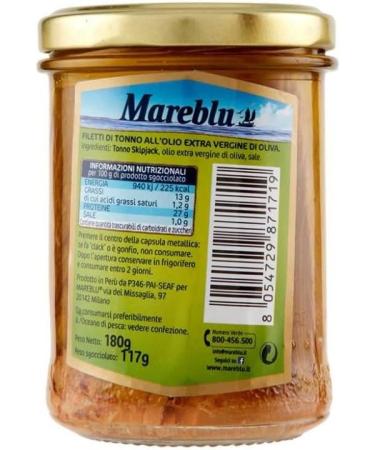 Mareblu Vero Sapore Tuna Fillets in Extra Virgin Olive Oil - Buy Online on SooperMarket.com