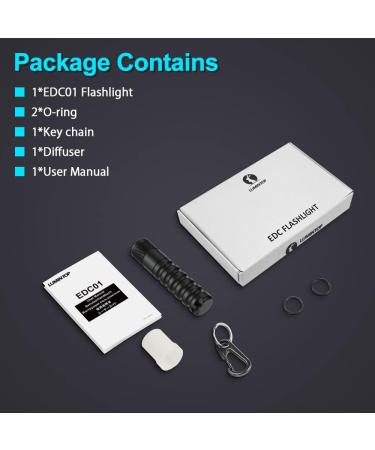 LUMINTOP EDC01 Keychain Flashlight - 200 Lumens, Pocket Size, 36 Hours Long Lasting, IPX8 Waterproof - Black - Buy Online on SooperMarket.com
