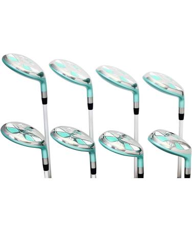 New Majek Seafoam Teal Senior Ladies Golf Hybrids Irons Set - Complete Lightweight Package with Utility Clubs - Senior Women's Flex - Buy Online on SooperMarket.com