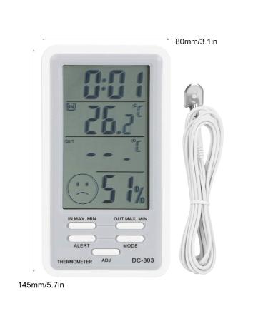 Thermometer Hygrometer - High/Low Temperature Alarm, Office, Workshop, Lab, Living Room - Buy Online on SooperMarket.com