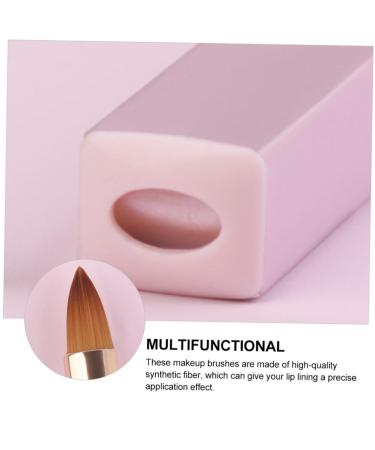 Buy Housoutil Dual-Purpose Lip & Concealer Brush - Mini Telescopic Makeup Brush for Lipsticks & Gloss - Pink Cosmetic Tool - Buy Online on SooperMarket.com