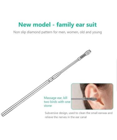 7pcs Earpick Wax Pickers Set - Steel Earwax Remover Tool for Ear Clean Care - C0N4 Ear Curette Spoon - Buy Online on SooperMarket.com