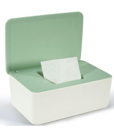 Wet wipes Box Cheerhom Baby Wet Tight Box Storage Box green box for damp toilet paper damp cloth box with lid holds the towels wet paper box for outside at home and office 18 x 12.2 x 7cm green