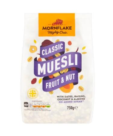 Mornflake Mighty Oats Classic Muesli Fruit & Nut 750g x 1 Muesli 1