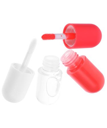 Beatifufu 2pcs Lip Oil Lip Plumper Lip Plumper Lip Gloss Essence Lip Tint Glossy Lip Balm Plumping Lip Product Moisturizer Lip Caring Product Pvc Neutral Big Mouth Plumping Lip Balm 5.3x1.8x1.8cm Rosy Transparent