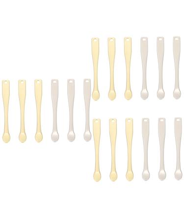 Baluue 18 Pcs Electroplating Cream Spoon Moisturizing Eye Cream Skincare Products for Face Zinc Alloy 6x2x0.7cmx3pcs Golden Goldenx3pcs