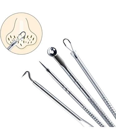 U-K Newest Dual Heads Acne Needle Blackhead Blemish Squeeze Pimple Extractor Remover Spot Cleaner Beauty Skin Care Tool 4pcs/set - Buy Online on SooperMarket.com