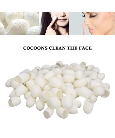 100pcs Natural Silk Cocoons for Blackhead Removal | Gentle Facial Care Peeling Silkworm Balls - International Shipping - Buy Online on SooperMarket.com