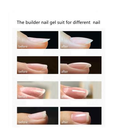 MEMEDA Builder Nail Gel - 7-in-1 Clear Nail Strengthener & Glue for Acrylic Nails | UV & LED Cured 15ML - Professional Quick Extension Nail Gel - Buy Online on SooperMarket.com