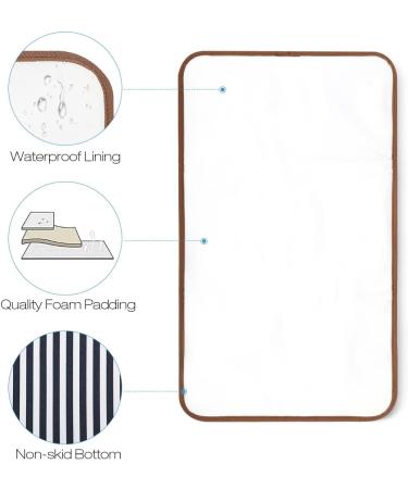 Lekebaby Portable Changing Mat Nappy Changing Mat Foldable Baby Changing Mat Travel Changing Mat Portable Baby Change Mat Blue Striped Blue Stripes - Buy Online on SooperMarket.com