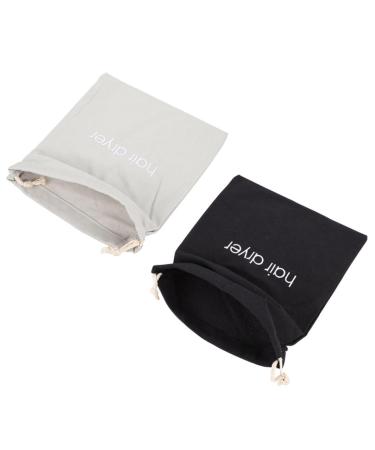 CANIGHT 2pcs Hair Dryer Storage Bag Storage Bags Canvas Totebags Travel Blow Dryer Hair Dryer Bags Fabric