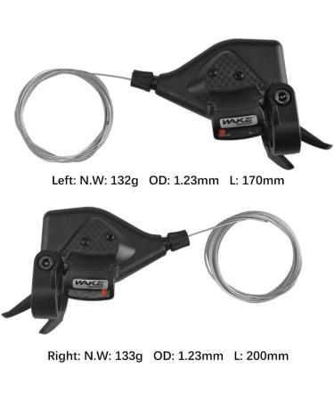 LITEONE 10 Speed Mountain Bike Gear Shift Lever Set - Compatible for MTB, BMX, Road Bike - Thumb Gear Shifter Cable - 1 Pair (Right and Left) - Folding Cycling - Buy Online on SooperMarket.com