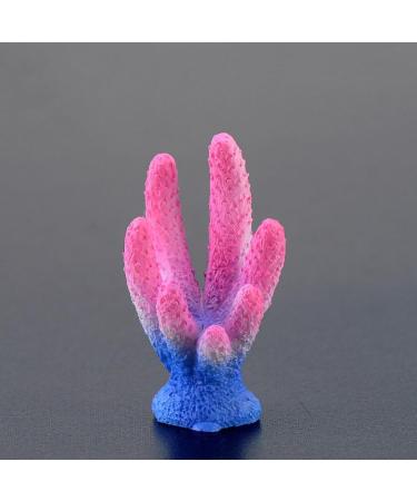 Movoja 2 PIECE Aquarium Decoration Corals - for fresh and salt water - Decoration Coral Aquaristics - 1 Colorful Coral 1 Colorful