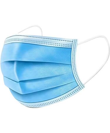 Buy 50 Pcs Disposable Blue Face Masks - 3-Ply Protective Comfortable & Breathable for Adults - Ideal for Dust & Daily Use - Buy Online on SooperMarket.com