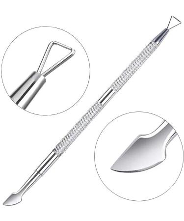 Stainless Steel Cuticle Pusher & Cutter Set - Nail Polish Remover, Gel Polish Peeler & Scraper - Manicure/Pedicure Tool Kit for Fingernail/Toenail Care - Buy Online on SooperMarket.com