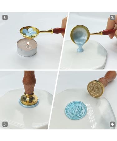 Classic Alphabet Sealing Wax Stamp - Brass Head, Wooden Handle - Letter H for Cards, Envelopes, Gifts - Buy Online on SooperMarket.com
