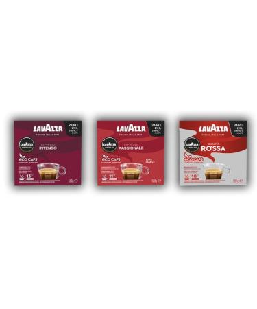 Lavazza Strong Trio A Modo Mio Coffee Capsules Compostable 3 packs of 16 Coffee Pods (48 Coffee Capsules)