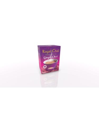 Royal Chai | Ginger Chai Sweetened | 10 Single Serving Sachets | Premium Instant Tea | 4 X 200g | 4 Pack Case