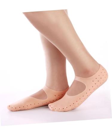 minkissy 2 Pairs Plantar Inserts Silicone Socks Foot Care Insoles for Plantar Spa Gel Socks Spa Moisture Socks Heel Socks for Cracked Heels Room Socks Elastic Heel Cover - Buy Online on SooperMarket.com