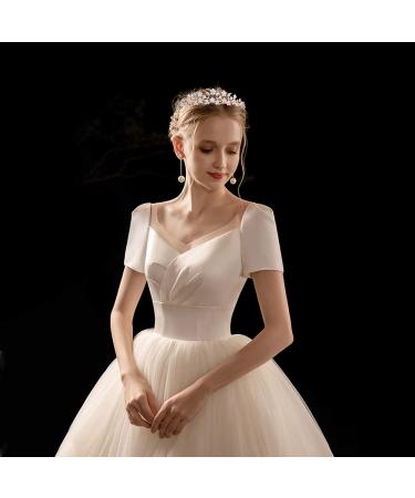 Bridal Rhinestone Crystal Tiara Crown - Rose Gold | Perfect for Wedding, Prom, Birthday, and Pageant Veil Headband - Buy Online on SooperMarket.com
