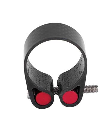 VGEBY1 Bike Seatpost Clamp, Durable Bicycle Quick Release Seat Post Clip 31.8mm Carbon Fiber Mountain Bike Accessory