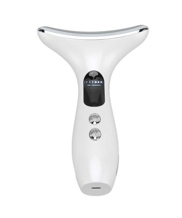 Neck lift massager with microphrequence vibration hot compress 3 modes 3 lights for skin lighting to fading lines and for promoting the absorption