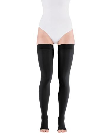 Medi Duomed Basic Thigh-High Compression Stockings CCL2 - Unisex Long Socks with Knobs | Black Size II - International Shipping Available - Buy Online on SooperMarket.com
