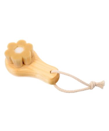 Mikinona Face Exfoliator wooden handle cleaning brush cleansing brush artificial fiber Pore Brush skin care face cleansing brush face brush makeup remover Scrubber face dry brush