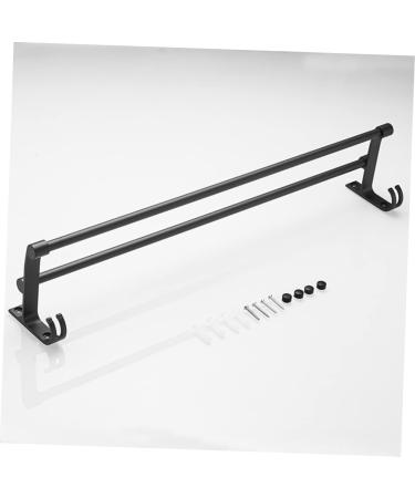 HEMOTON Wall Mounted Hooks Hook Towel Bar Wall Shelf Washcloth Wall Rack Shower Sponge Holder Towel Rack Ledge Take a Bath Black Size 2 - Buy Online on SooperMarket.com