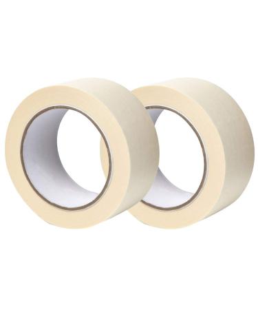 GTSE Masking Tape  2 inches x 55 Yards (164 ft)  Multi-Surface Adhesive Painting Tape  2 Rolls White 2 2 x 55 yds