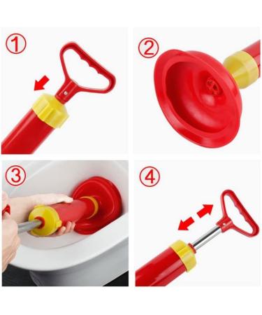 Zhong Bathroom Blockage Cleaner | Toilet & Sink Drain Shock Pump Plunger - Effective Pipe Cleaning Tool for International Shipping - Buy Online on SooperMarket.com