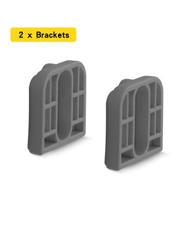 Dearlomum Retractable Baby Gate Replacement Parts - Original Hardware Set (Grey) | 2 Latches, 2 Brackets, 1 Set of Screws | Compatible with Asin B09K7GXDVT/B09K7J4PH2/B09XMRJ87H - Buy Online on SooperMarket.com