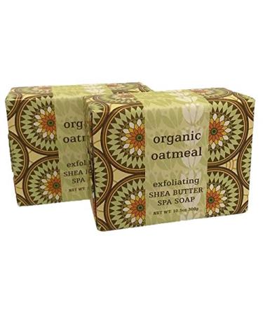 Greenwich Bay Trading Company Set of Two 10.5 oz Shea Butter Soap Bars (Organic Oatmeal)