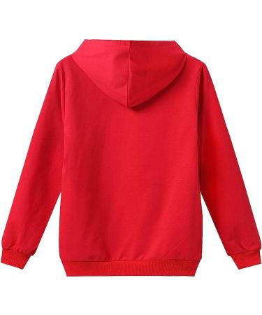 Amropi Boys 2-Piece Tracksuit Set | Pullover Hoodie and Jogging Pants | Ages 2-17 | Red Black | Size 9-10 Years - Buy Online on SooperMarket.com