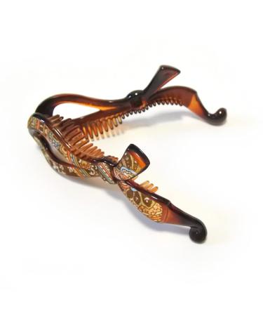 Meilliwish Noble Banana Hair Clip for Women - Brown | Elegant Wedding Accessory (H87) - Buy Online on SooperMarket.com