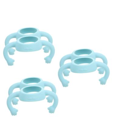 ibasenice 6 Pcs Bottle Handle Bottle Grip Bottle Grip Bottle Grip Silicone Bottle Grip Handle Milk Bottle Grips Silicone Soft Child Feeding Bottle 14.00X5.00X5.00CMx3pcs Sky-bluex3pcs
