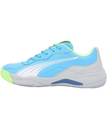 PUMA Unisex Nova Smash Tennis Shoe 44 EU - Luminous Blue Puma White & Glacial Gray - International Shipping Available - Buy Online on SooperMarket.com