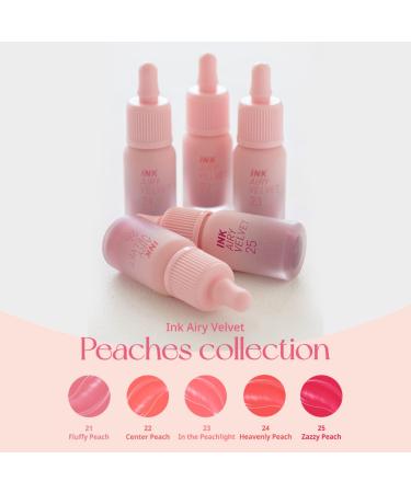 Peripera Ink Airy Velvet Lip Tint (0.14 fl oz) - High-Pigmentation, Lightweight & Moisturizing | Not Animal Tested - Center Peach (#022) - Buy Online on SooperMarket.com