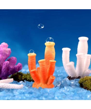 Movoja 2 Pieces Aquarium Decoration Corals - Fresh & Saltwater Decor - Vibrant 5 Red Coral for Aquaristics - Buy Online on SooperMarket.com