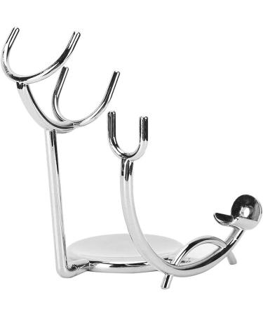 ZLXHDL Razor Stand - Premium Manual Shaving Brush & Soap Dish Holder - Durable Electroplated Metal for Perfect Grooming - Buy Online on SooperMarket.com