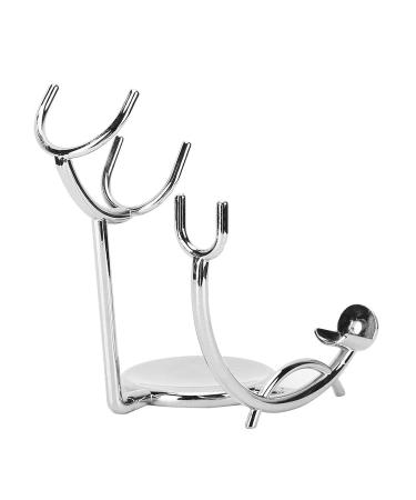Premium Metal Razor Stand Holder Set - Manual Razor Rack & Shaving Tool Storage Display for Brush & Soap Bowl - Buy Online on SooperMarket.com