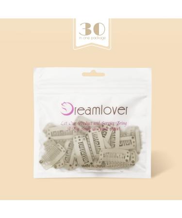 Dreamlover Wig Clips Small - 30 Pieces for Extensions & Blonde Styles | Durable Wig Snap Clips for Perfect Hairstyles - Buy Online on SooperMarket.com
